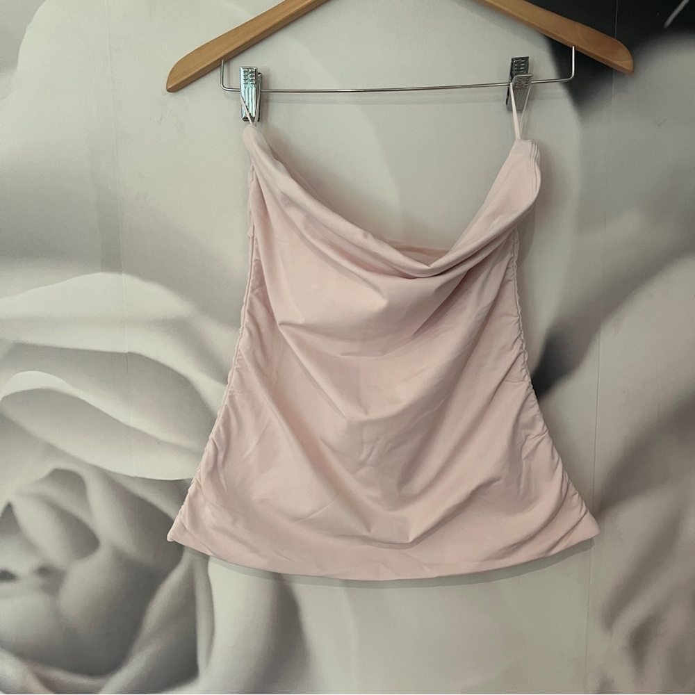 Aritzia Pink Contour ruched tube top. NWOT XL